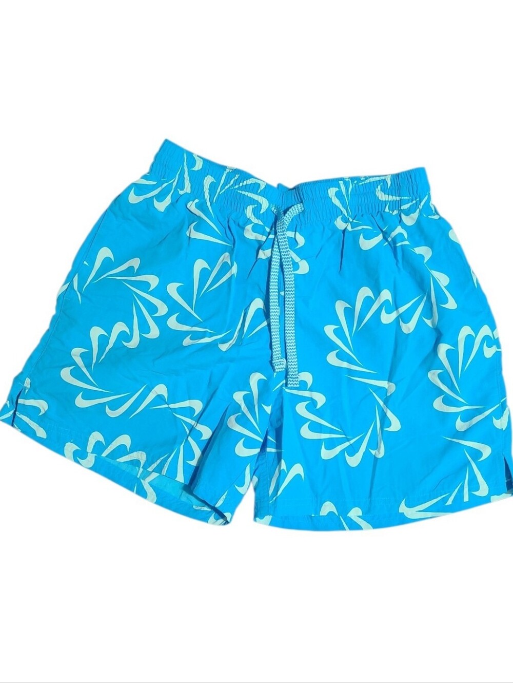 Nike Multi Logo Vortex Volley Swim Shorts Blue Lightning Men's Small